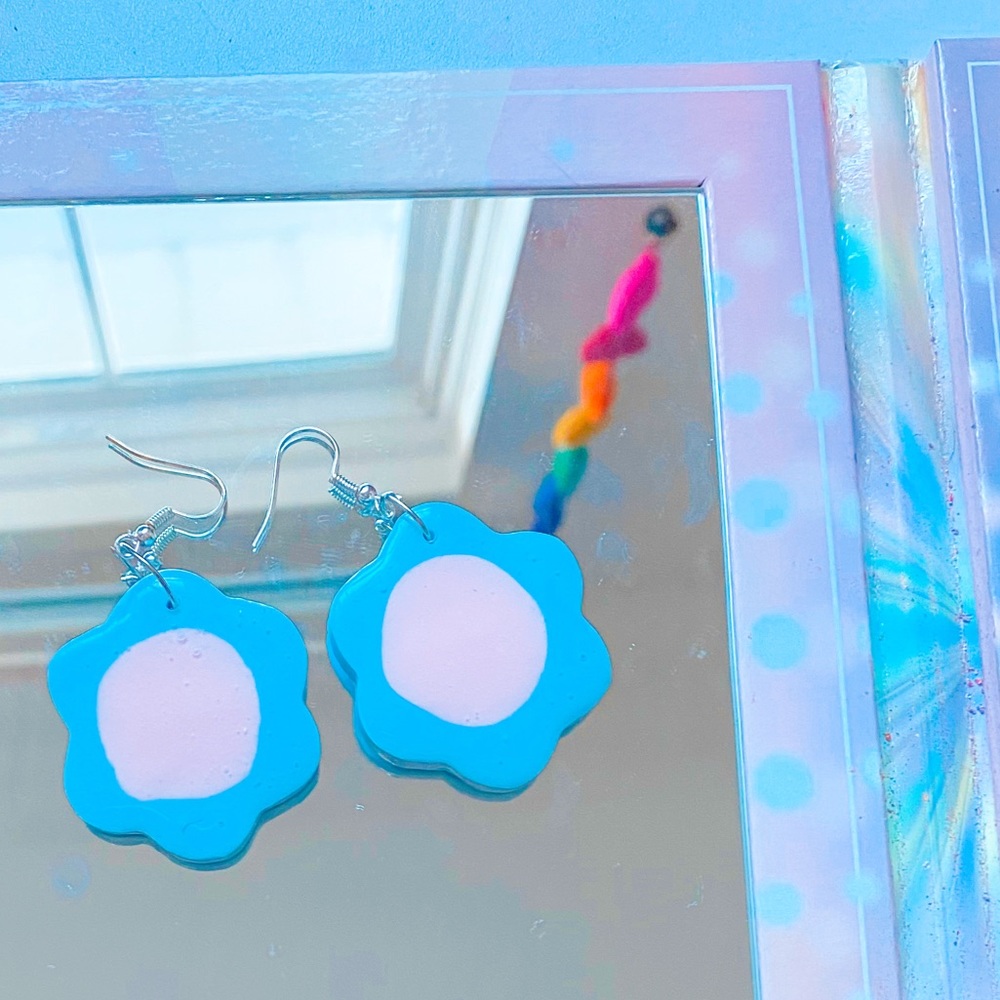 Pastel Oddball Flower Earrings